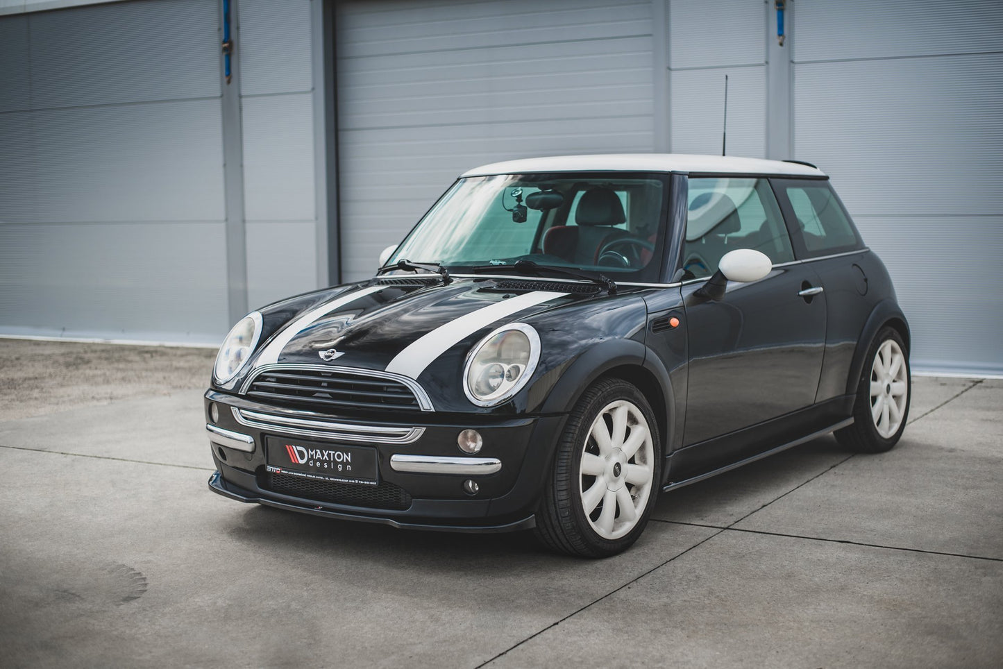 Seitenschweller Ansatz für Mini Cooper / One R50 schwarz Hochglanz