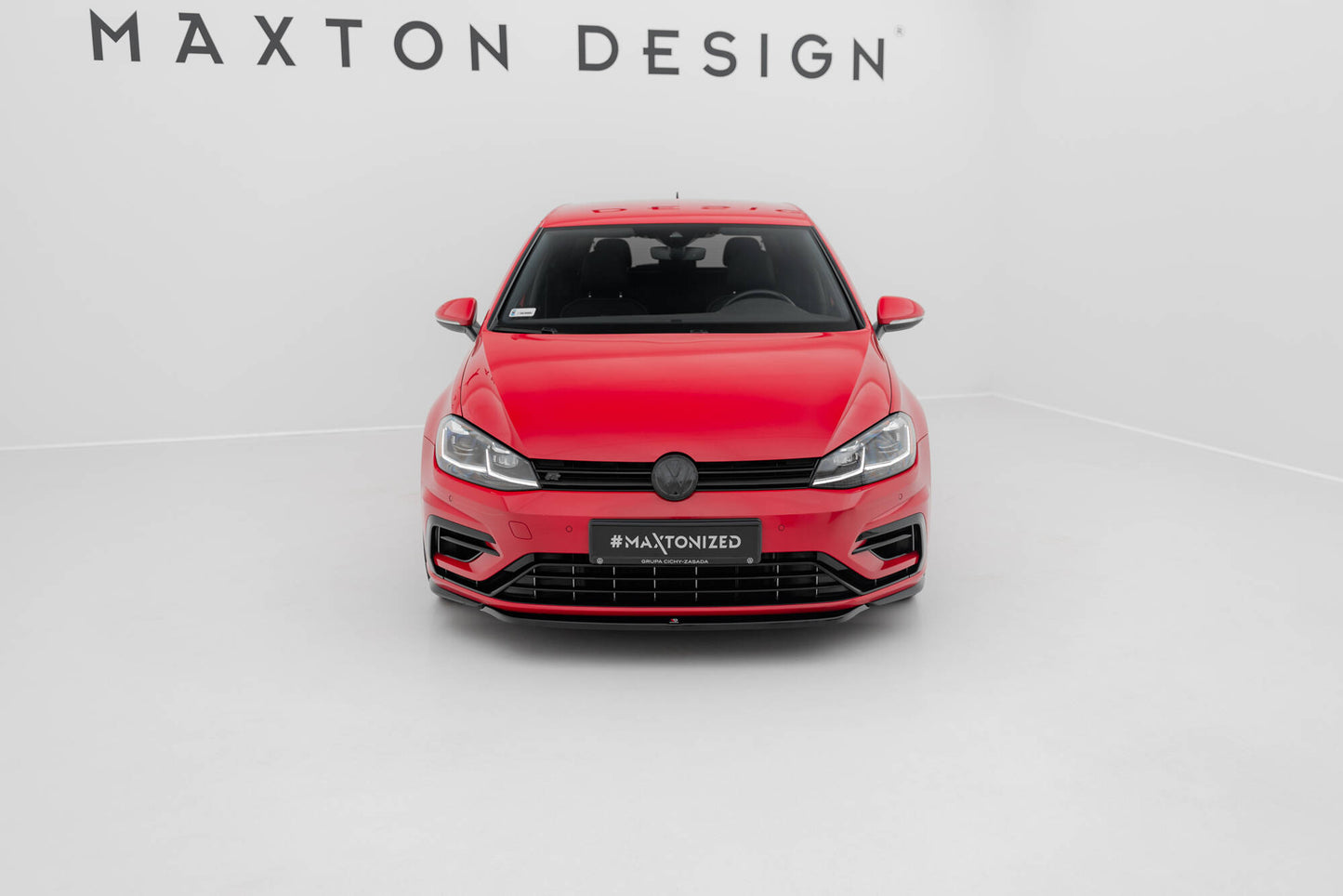 Front Ansatz V.5 für VW Golf R / R-Line Mk7 Facelift schwarz Hochglanz