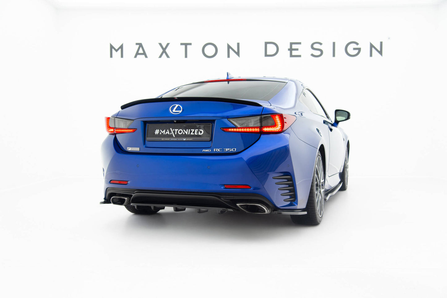 Mittlerer Cup Diffusor DTM Look Heck Ansatz für Lexus Rc Mk1 schwarz Hochglanz