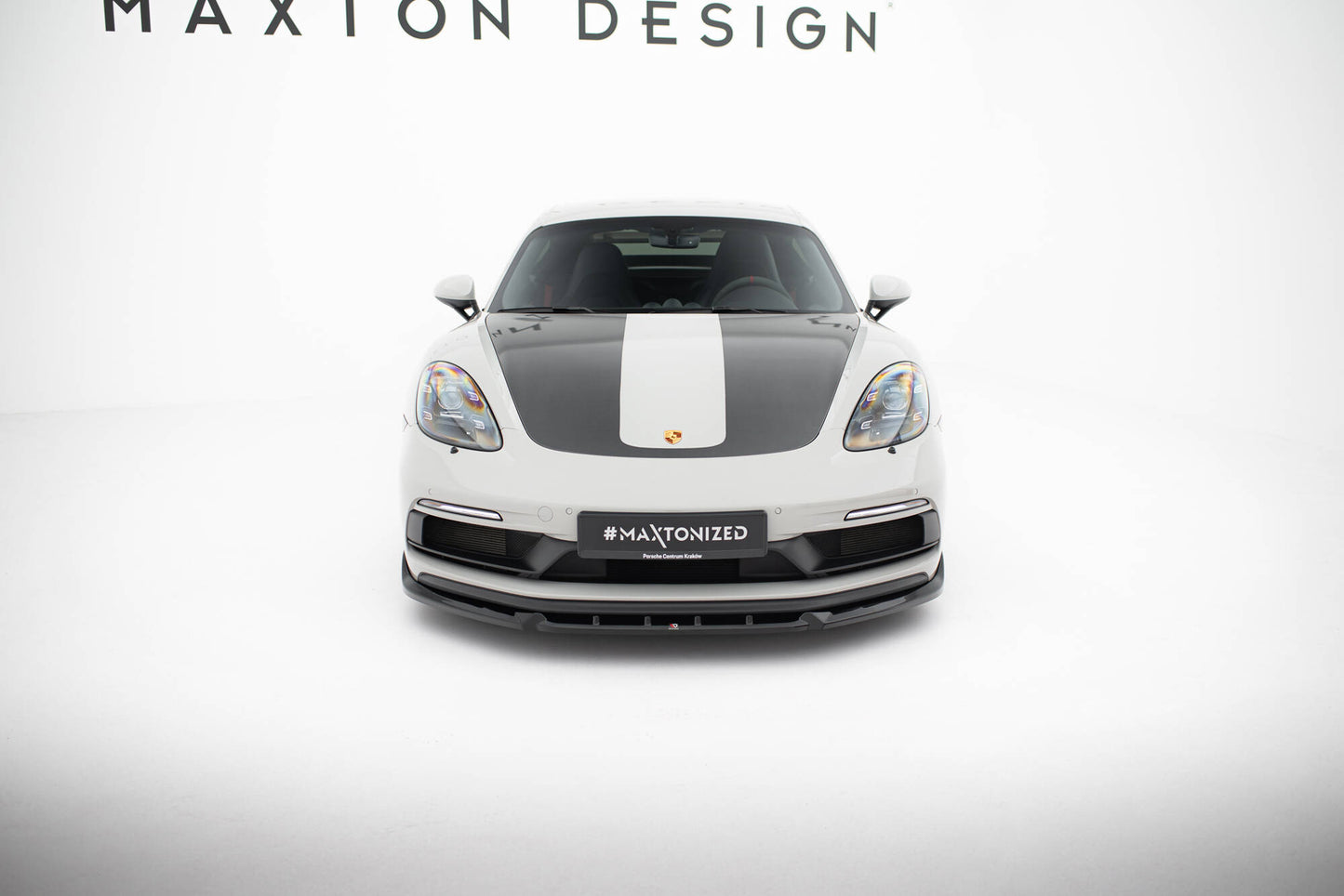 Front Ansatz für V.2 Porsche 718 Cayman GTS 982c schwarz Hochglanz