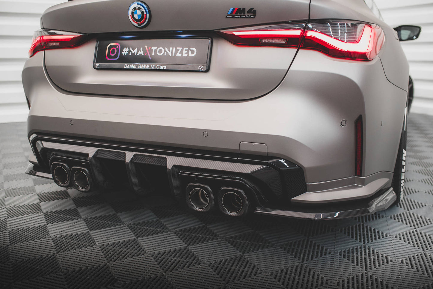 Prepreg Carbon Fiber Heck Ansatz Flaps Diffusor für BMW M4 G82 / G82 Facelift