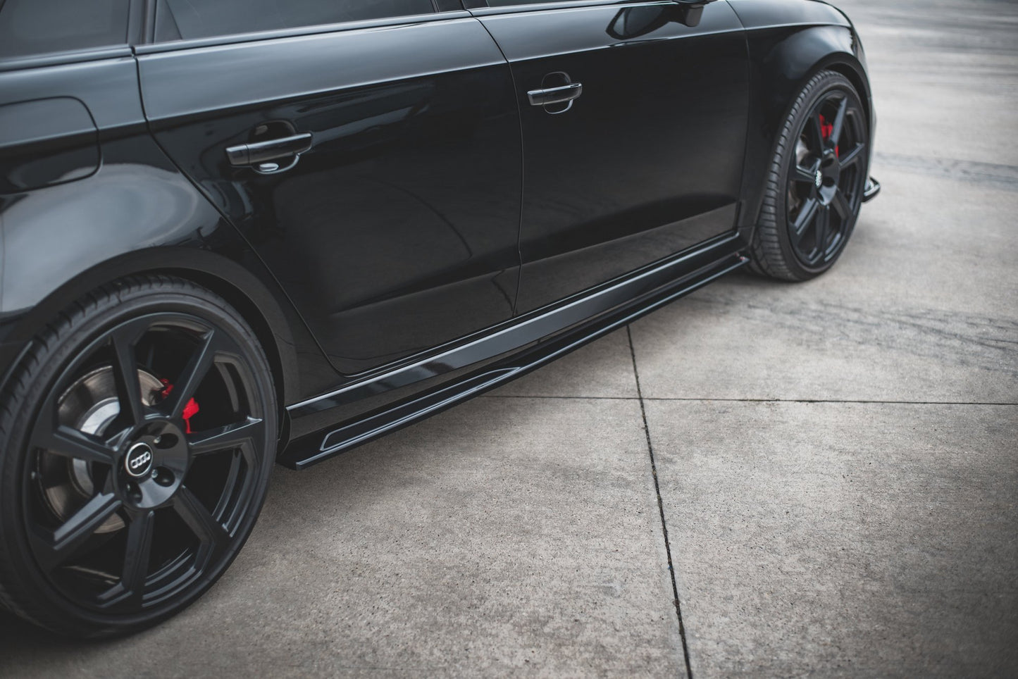 Seitenschweller Ansatz für V.2 für Audi RS3 8V Sportback Facelift Carbon Look