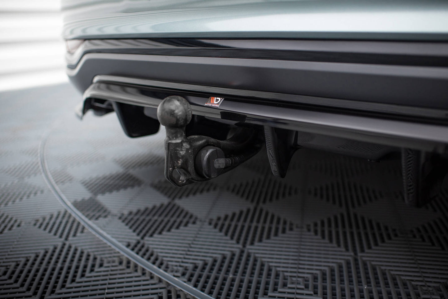 Mittlerer Cup Diffusor DTM Look Heck Ansatz für Audi A6 Allroad C8 schwarz Hochglanz
