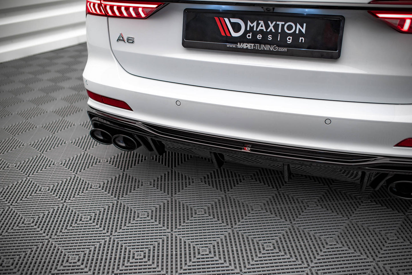 Diffusor Heck Ansatz + Endrohre für Audi A6 S-Line / S6 C8 / C8 Facelift