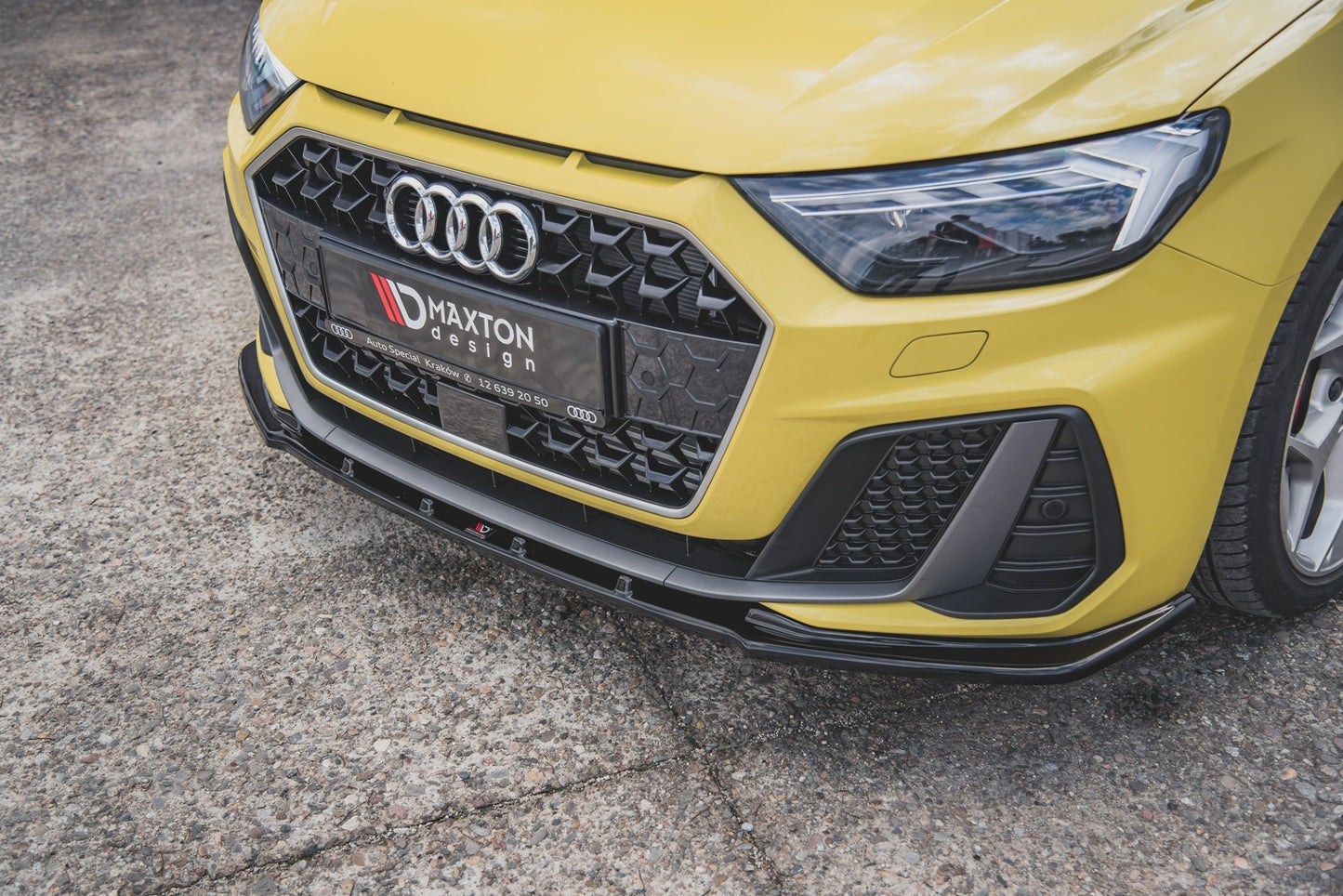 Front Ansatz V.1 für Audi A1 S-Line GB schwarz Hochglanz