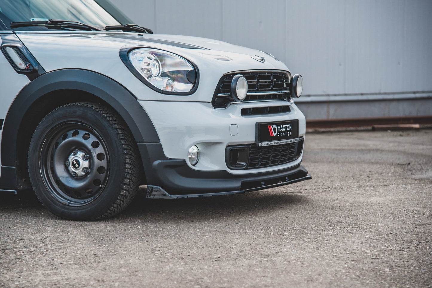 Front Ansatz für Mini Countryman Mk1 JCW schwarz Hochglanz
