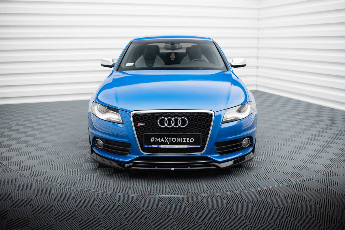 Front Ansatz V.3 für Audi S4 / A4 S-Line B8 schwarz Hochglanz