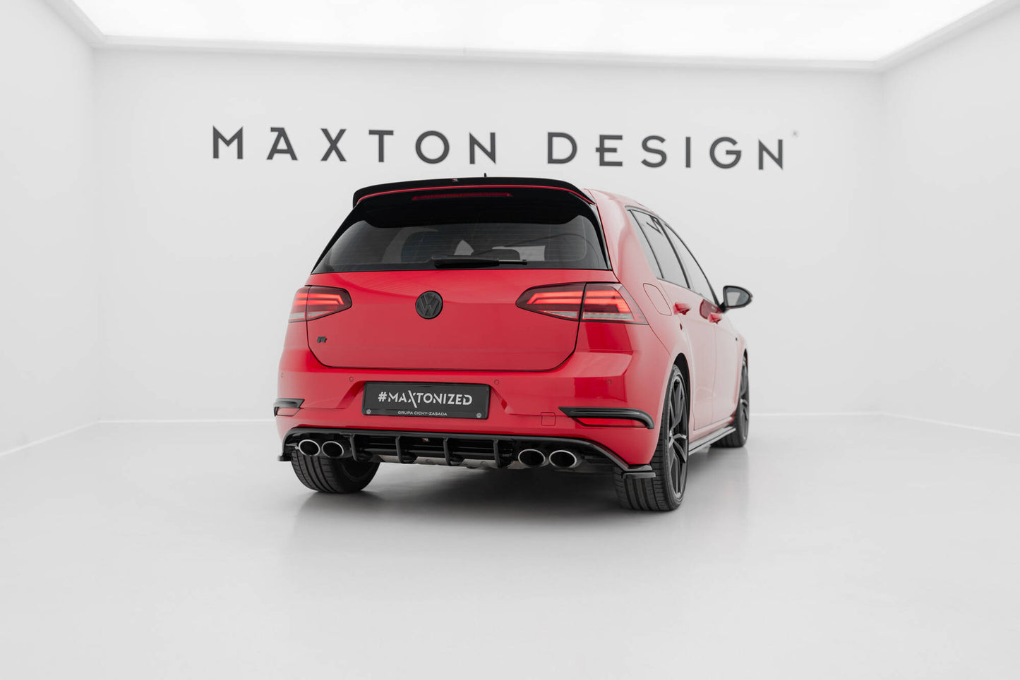 Diffusor Heck Ansatz für VW Golf R Hatchback R Mk7 Facelift schwarz Hochglanz