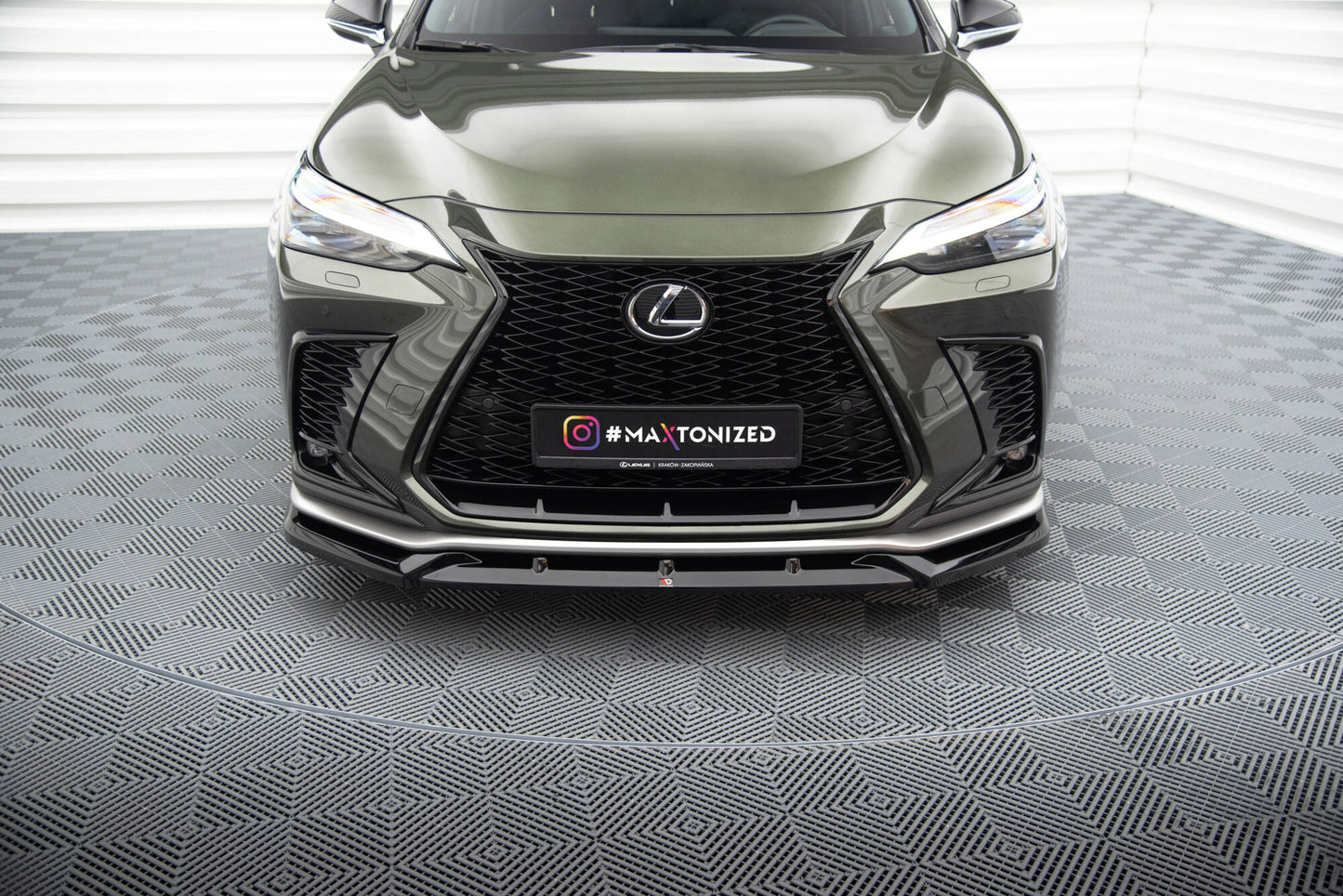 Front Ansatz V.2 für Lexus NX F-Sport Mk2 schwarz Hochglanz