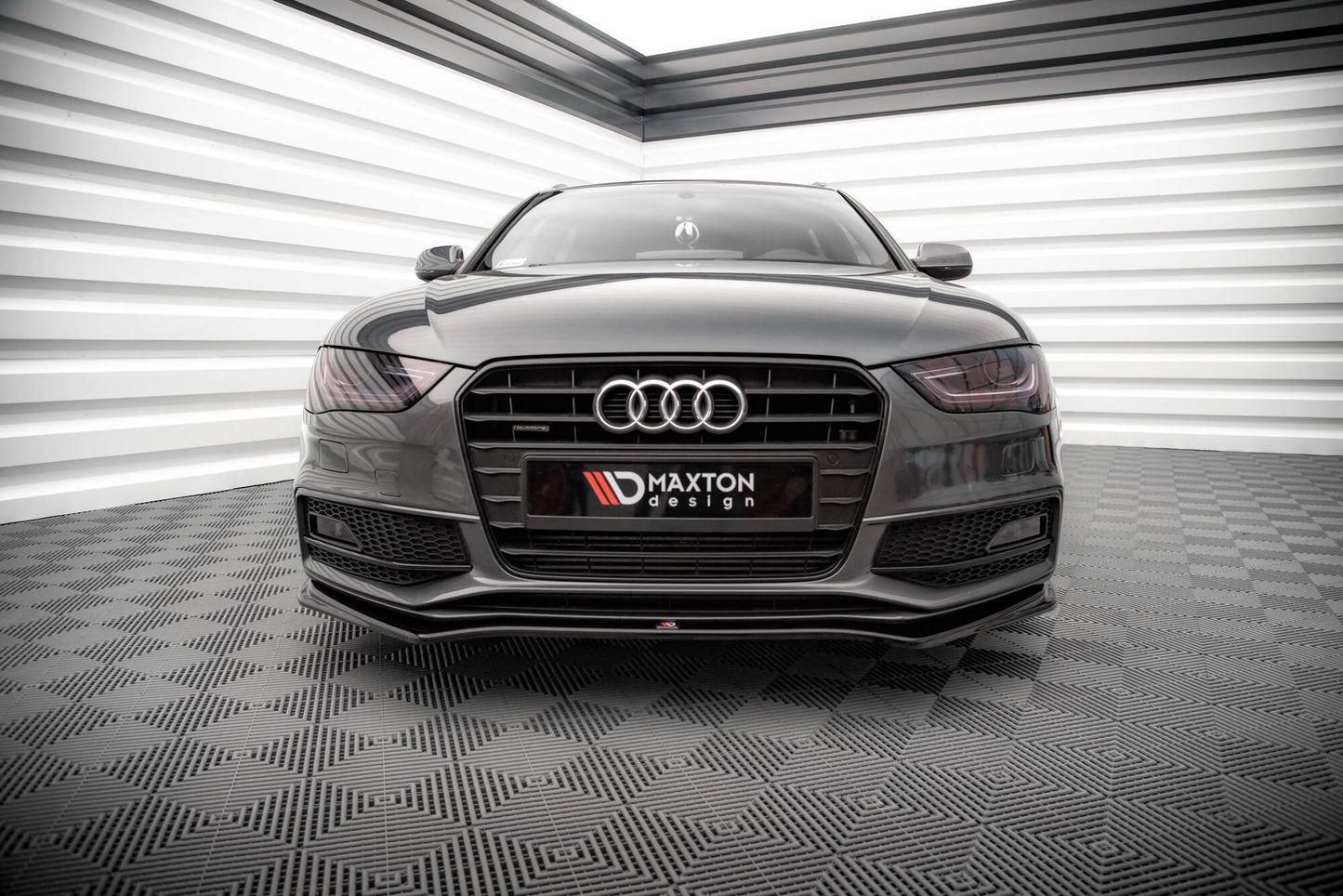 Front Ansatz V.4 für Audi A4 S-Line / S4 B8 Facelift schwarz Hochglanz