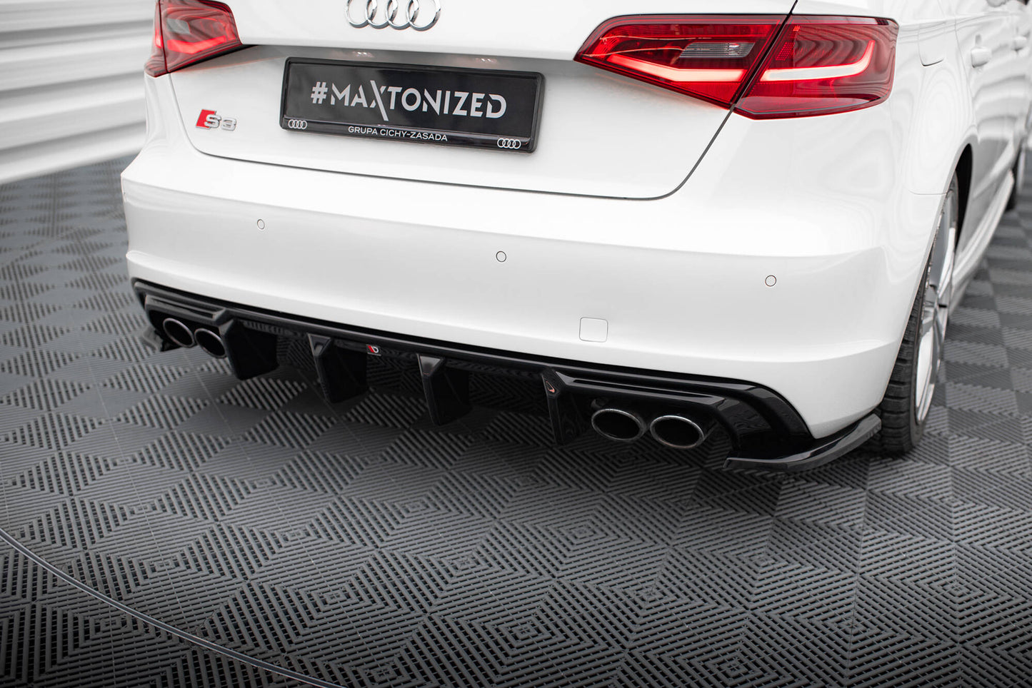 Diffusor Heck Ansatz für Audi S3 Sportback 8V