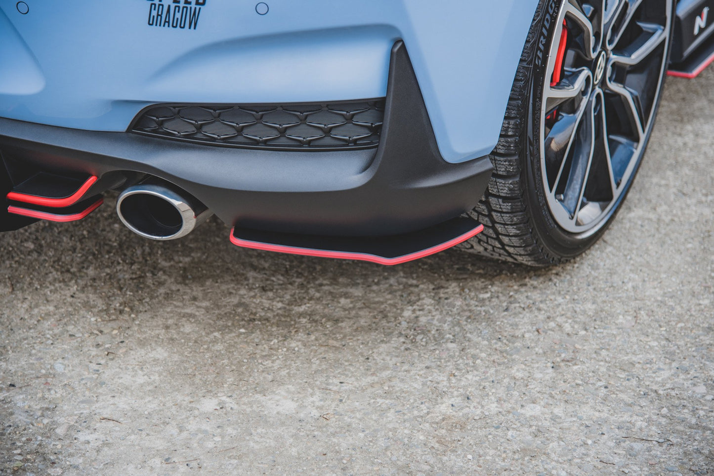 Street Pro Heck Ansatz Flaps Diffusor für Hyundai I30 N Mk3 Hatchback