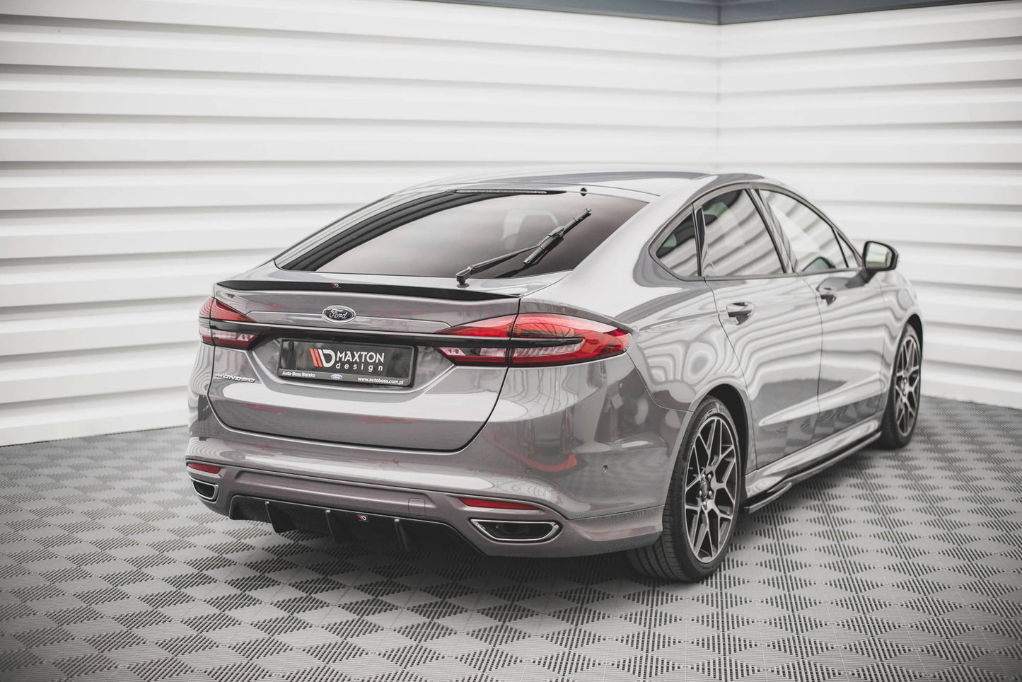 Diffusor Heck Ansatz für Ford Mondeo ST-Line Mk5 Facelift schwarz matt