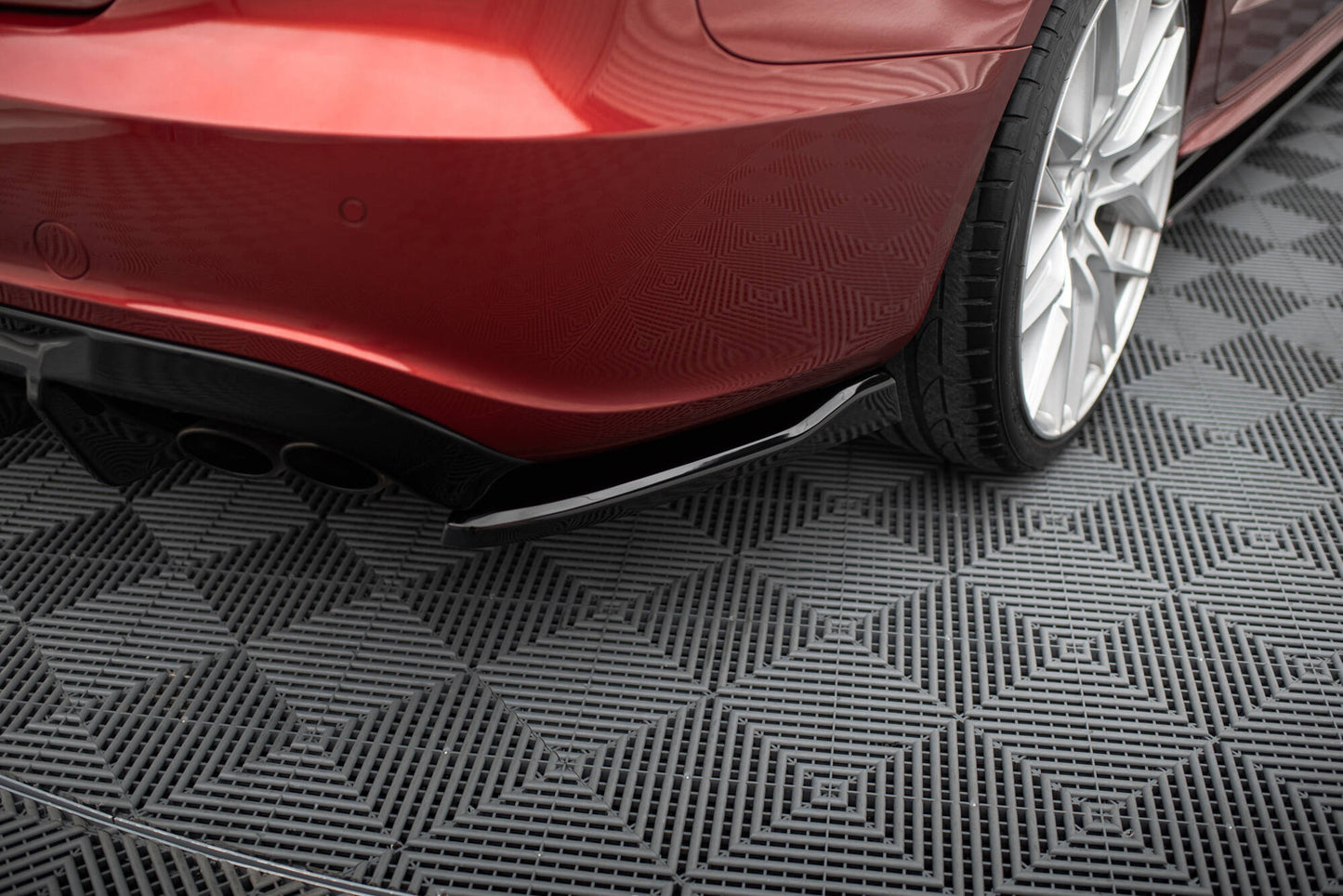 Heck Ansatz Flaps Diffusor für Audi S5 / A5 S-Line Sportback 8T schwarz Hochglanz