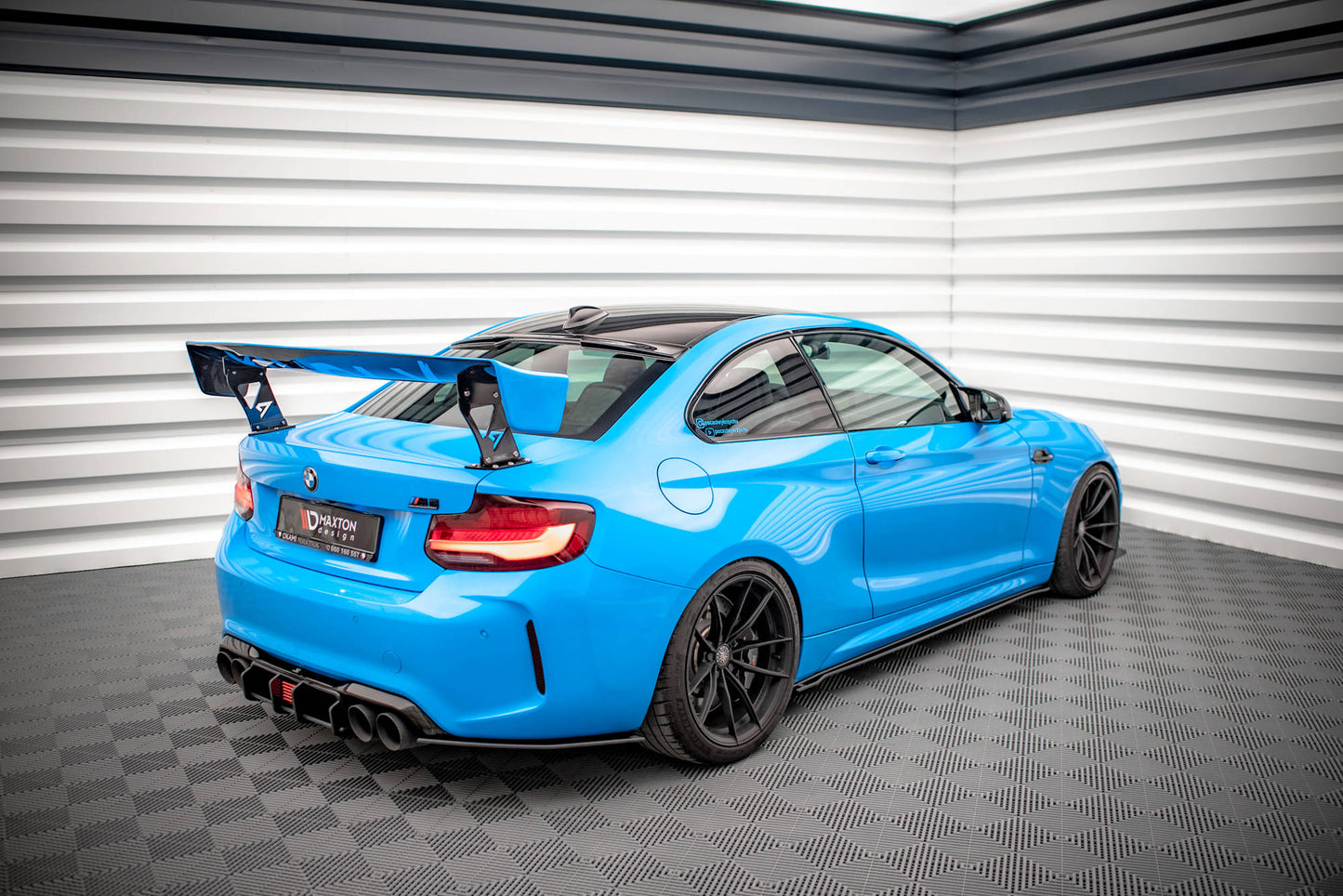 Heckscheiben Spoiler für BMW M2 F87 schwarz Hochglanz