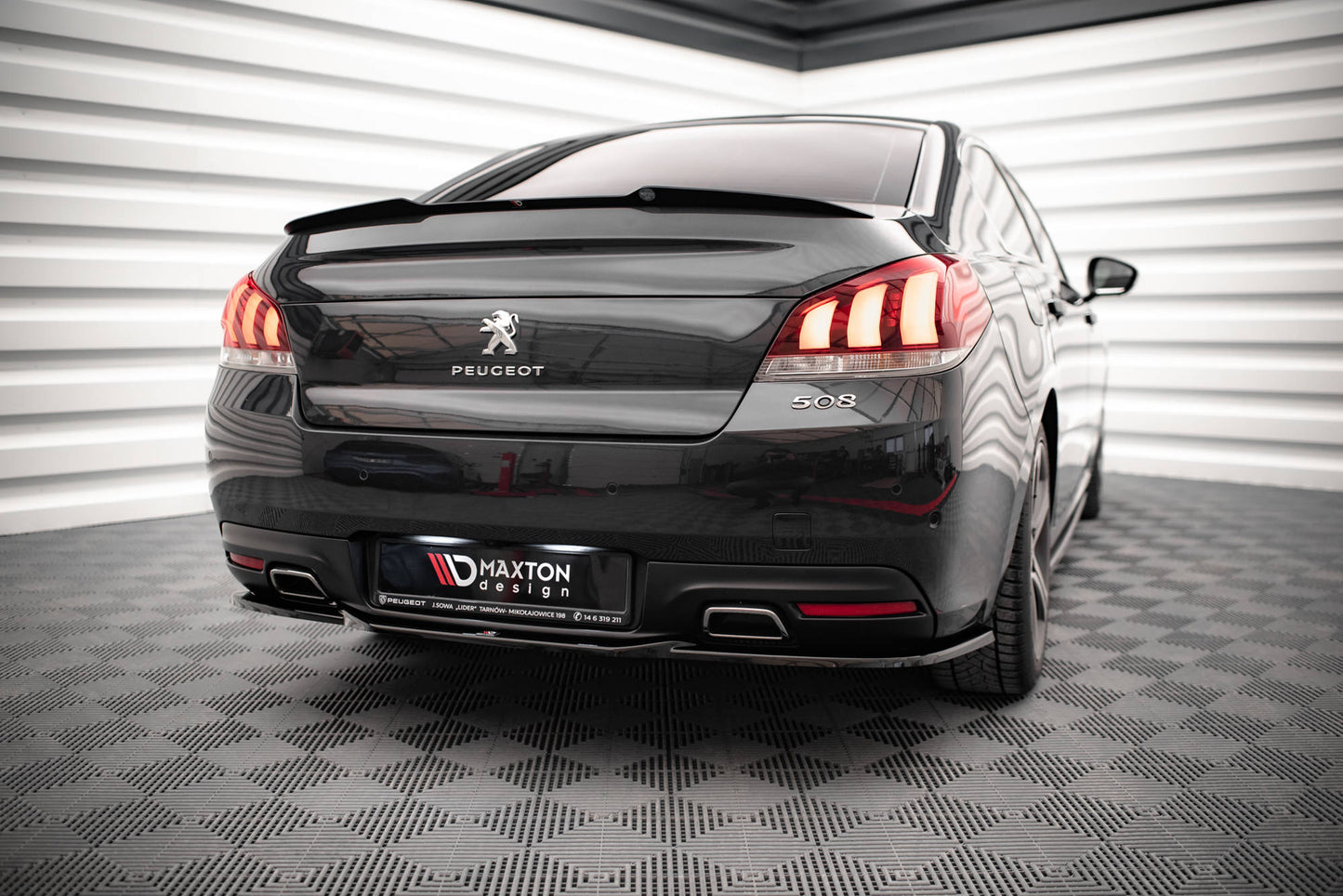Spoiler CAP für Peugeot 508 GT Mk1 Facelift Carbon Look