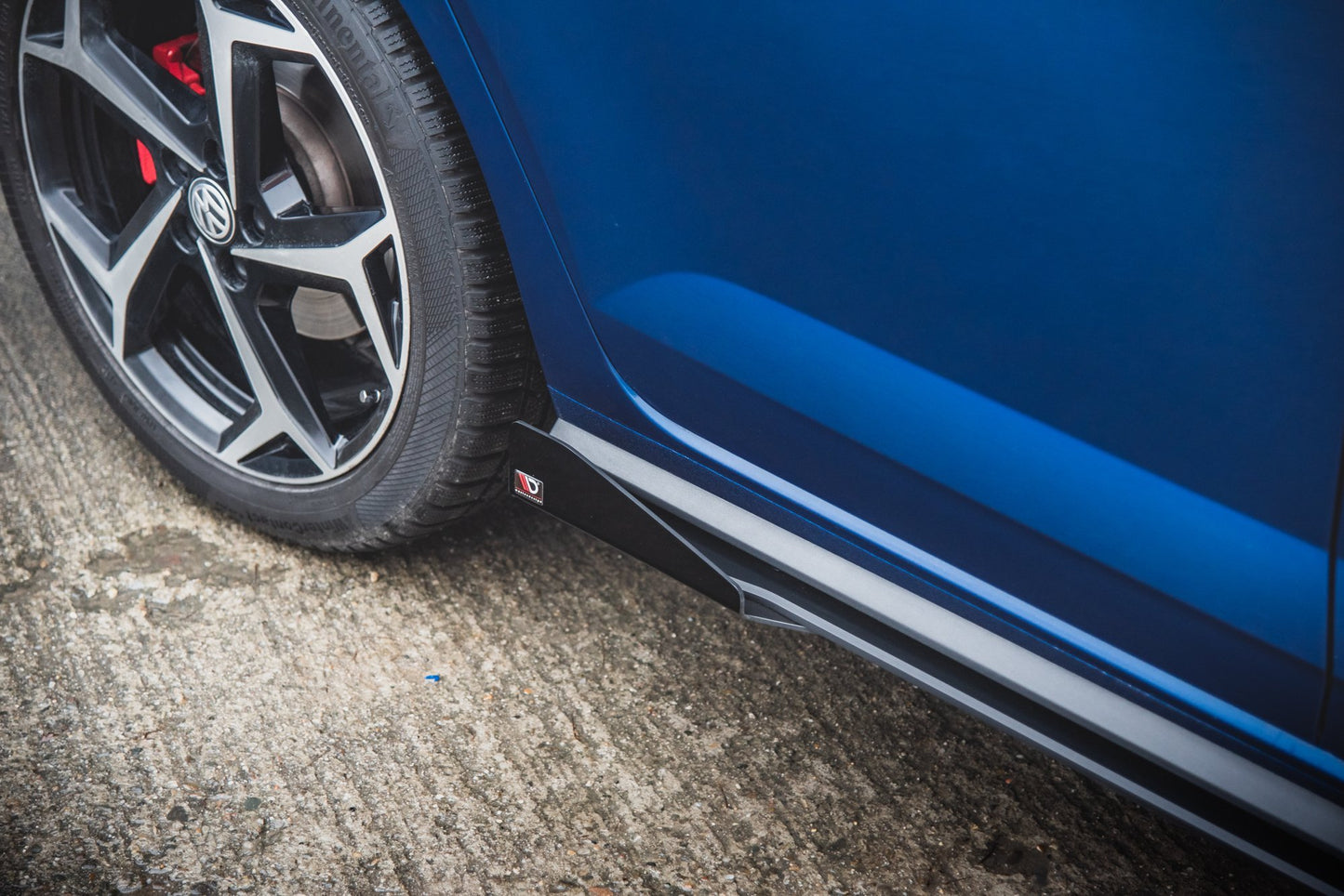 Street Pro Seitenschweller Ansatz für + Flaps Volkswagen Polo GTI Mk6 schwarz Hochglanz