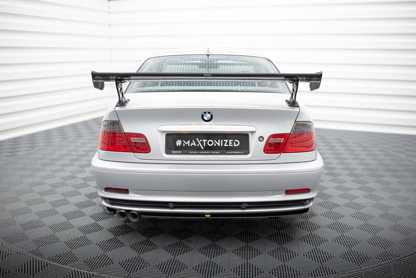 Carbon Spoiler With External Brackets Uprights BMW 3er Coupe E46