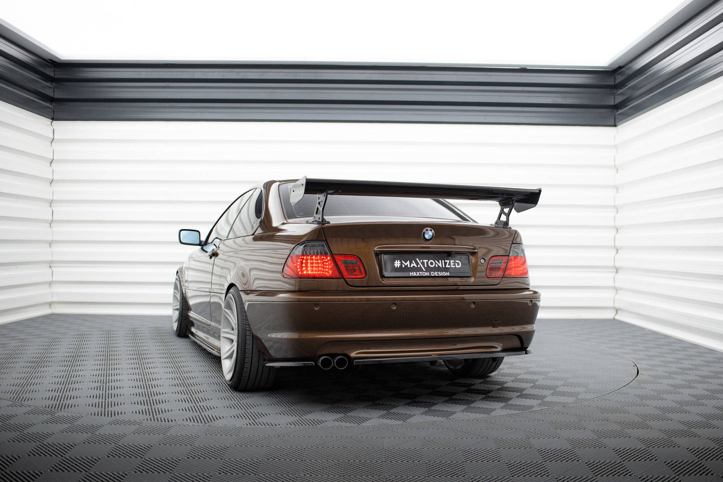 Carbon Spoiler With External Brackets Uprights BMW 3er Coupe E46