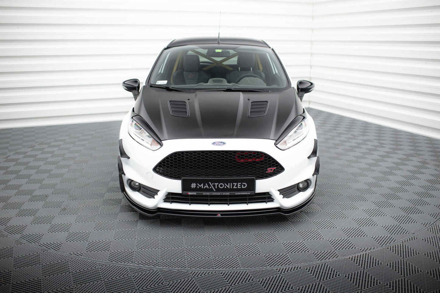 Front Ansatz V.3 für Ford Fiesta ST Mk7 FL schwarz Hochglanz