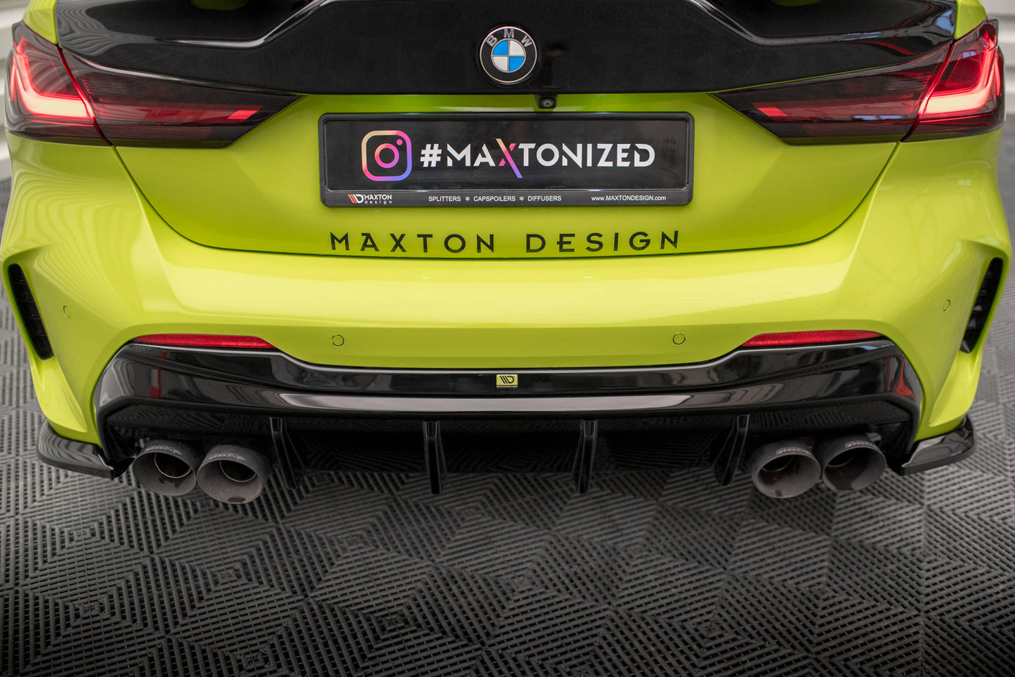Diffusor Heck Ansatz V.3 für + Milltek Sport Auspuffverlängerung BMW 1er M135i / 128ti F40