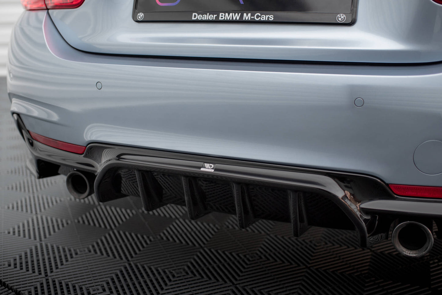 Diffusor Heck Ansatz für BMW 4er Coupe / Gran Coupe / Cabrio M-Paket F32 / F36 / F33 (Einzelauspuff li. re.)