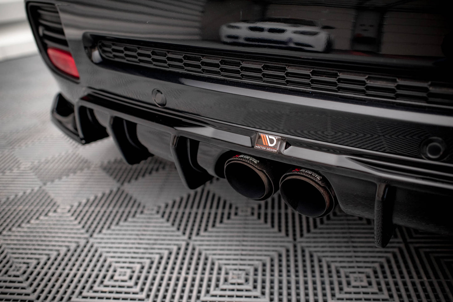 Diffusor Heck Ansatz für Mini Cooper John Cooper Works R56 schwarz Hochglanz