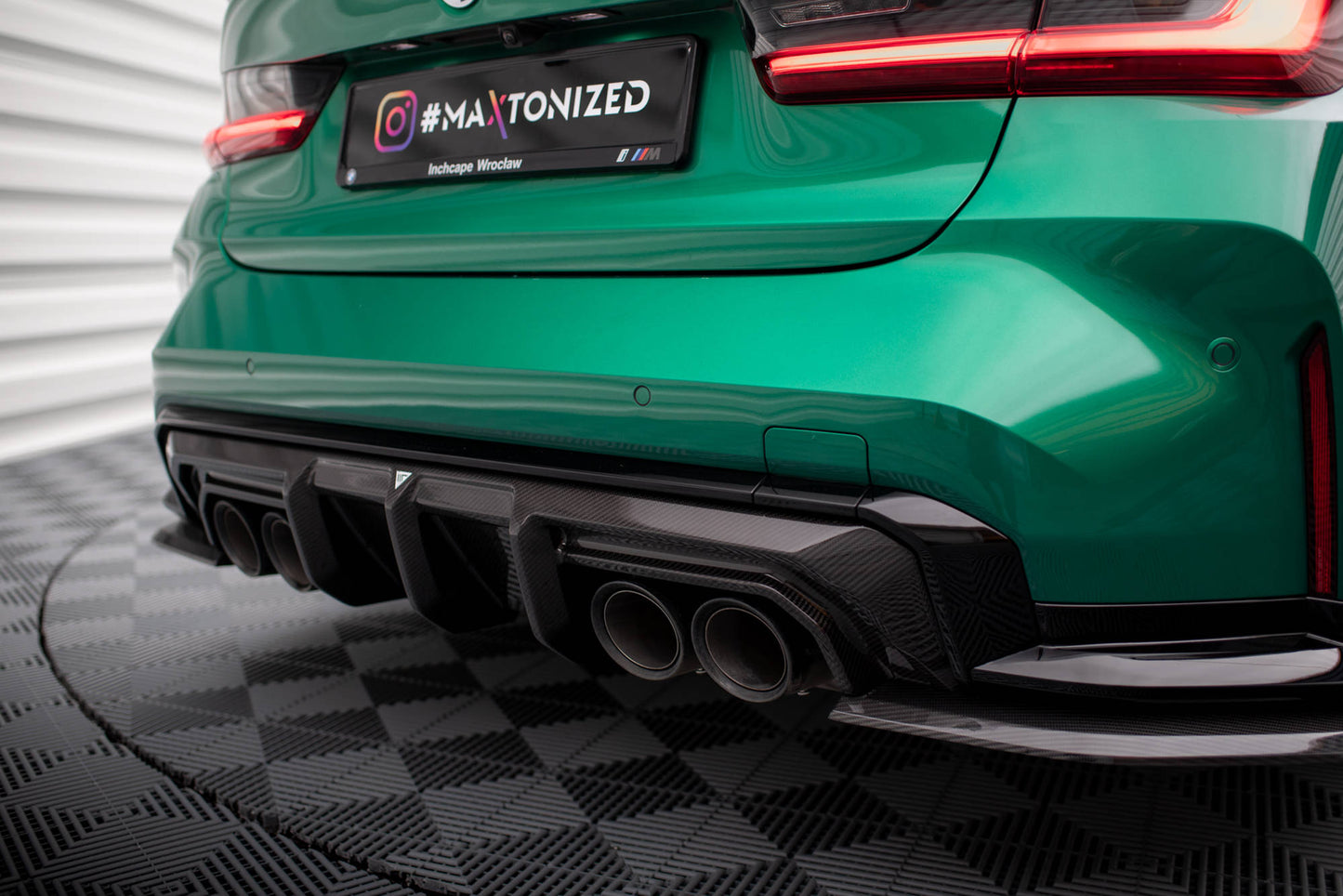Prepreg Carbon Fiber Diffusor Heck Ansatz für BMW M3 Limousine / Touring G80 / G81