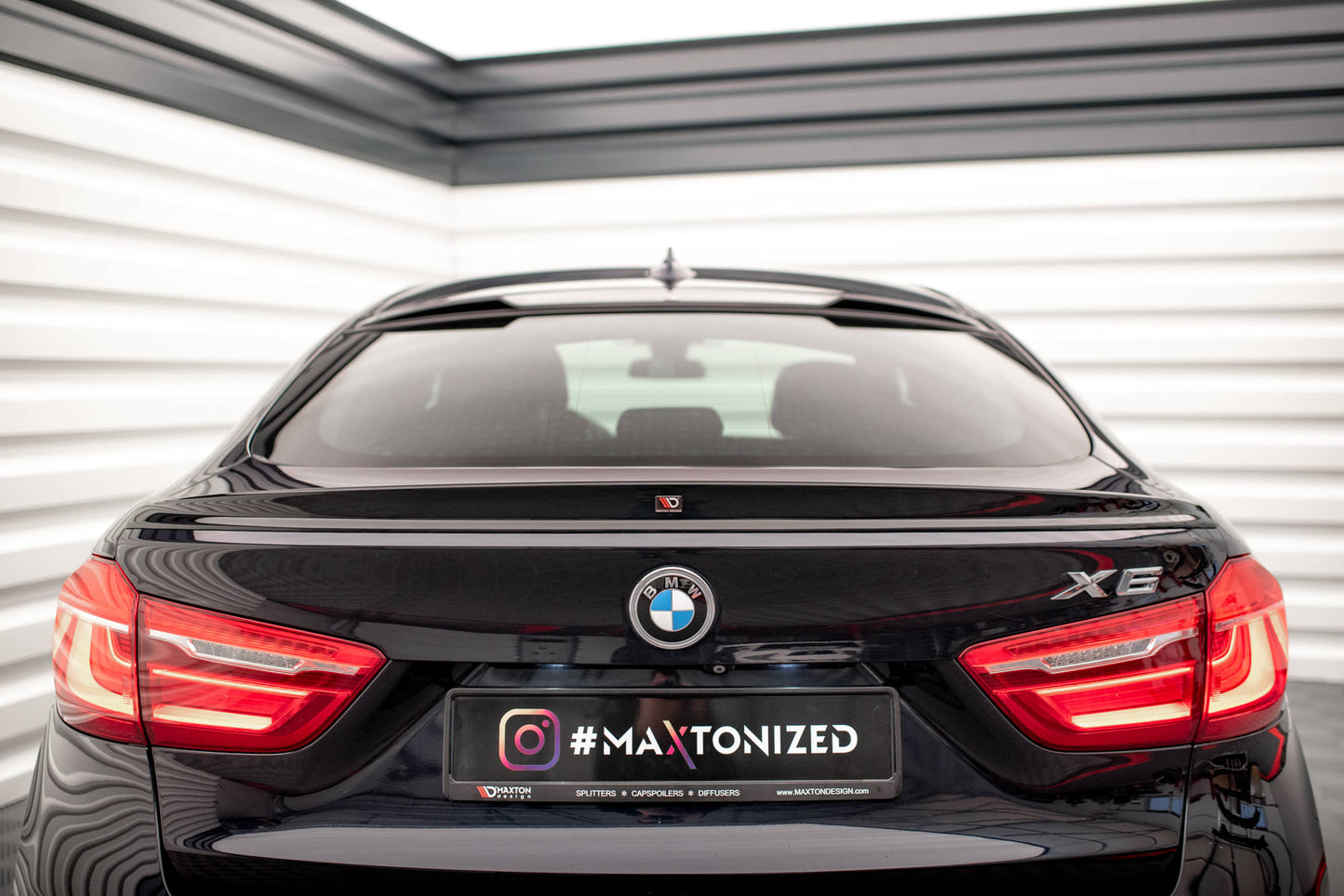 3D Spoiler CAP V.2 für BMW X6 F16 M-Paket / X6 M F86 schwarz Hochglanz