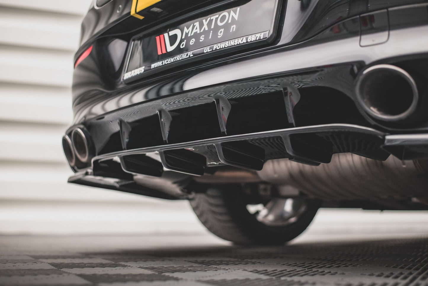 Diffusor Heck Ansatz für Mercedes-AMG CLA 35 Aero / 45 Aero C118 schwarz Hochglanz