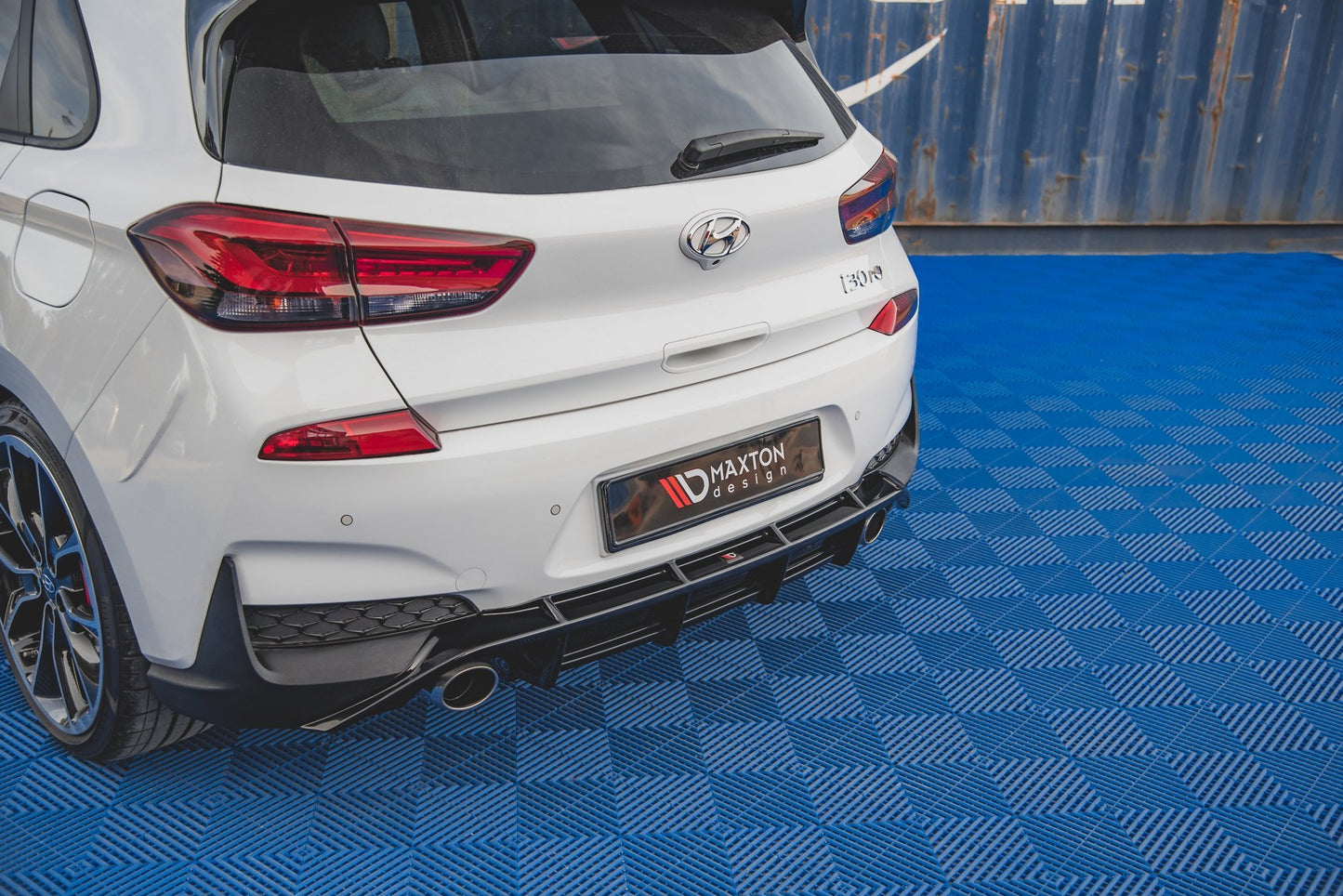 Diffusor Heck Ansatz V.3 für Hyundai I30 N Mk3 Hatchback schwarz Hochglanz