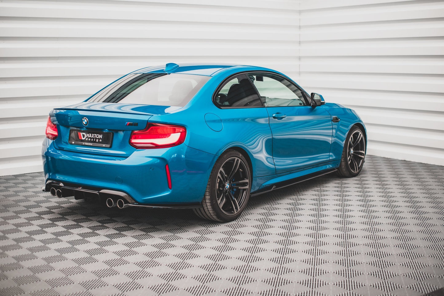 Seitenschweller Ansatz V.2 für BMW M2 F87 schwarz Hochglanz