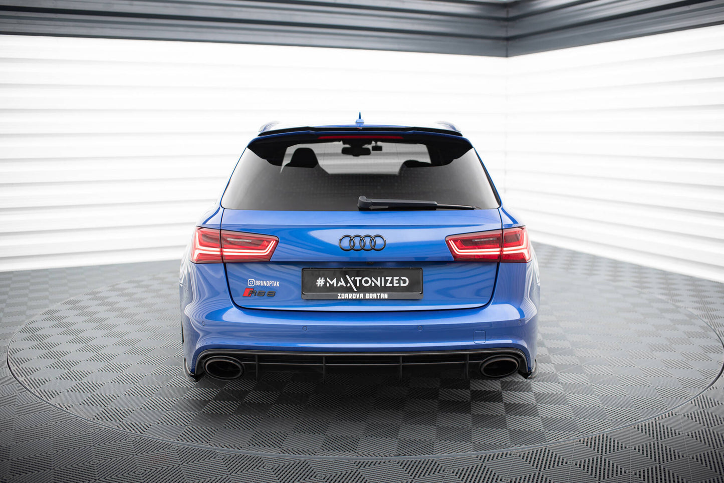 Spoiler CAP V.1 für Audi RS6 C7 / C7 Facelift schwarz Hochglanz