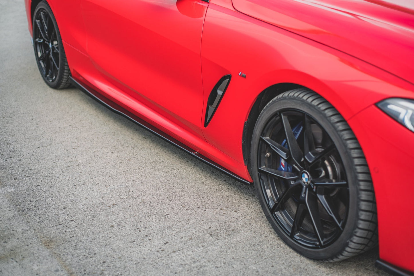 Seitenschweller Ansatz für BMW 8 Coupe M-Paket G15 / M8 F92 schwarz Hochglanz