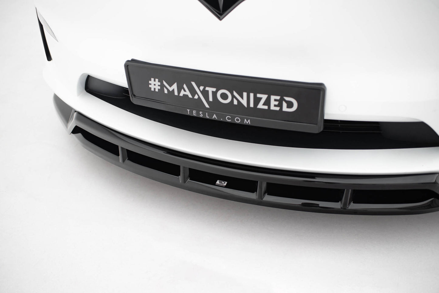Front Ansatz V.3 für Tesla Model X Mk1 Facelift schwarz Hochglanz