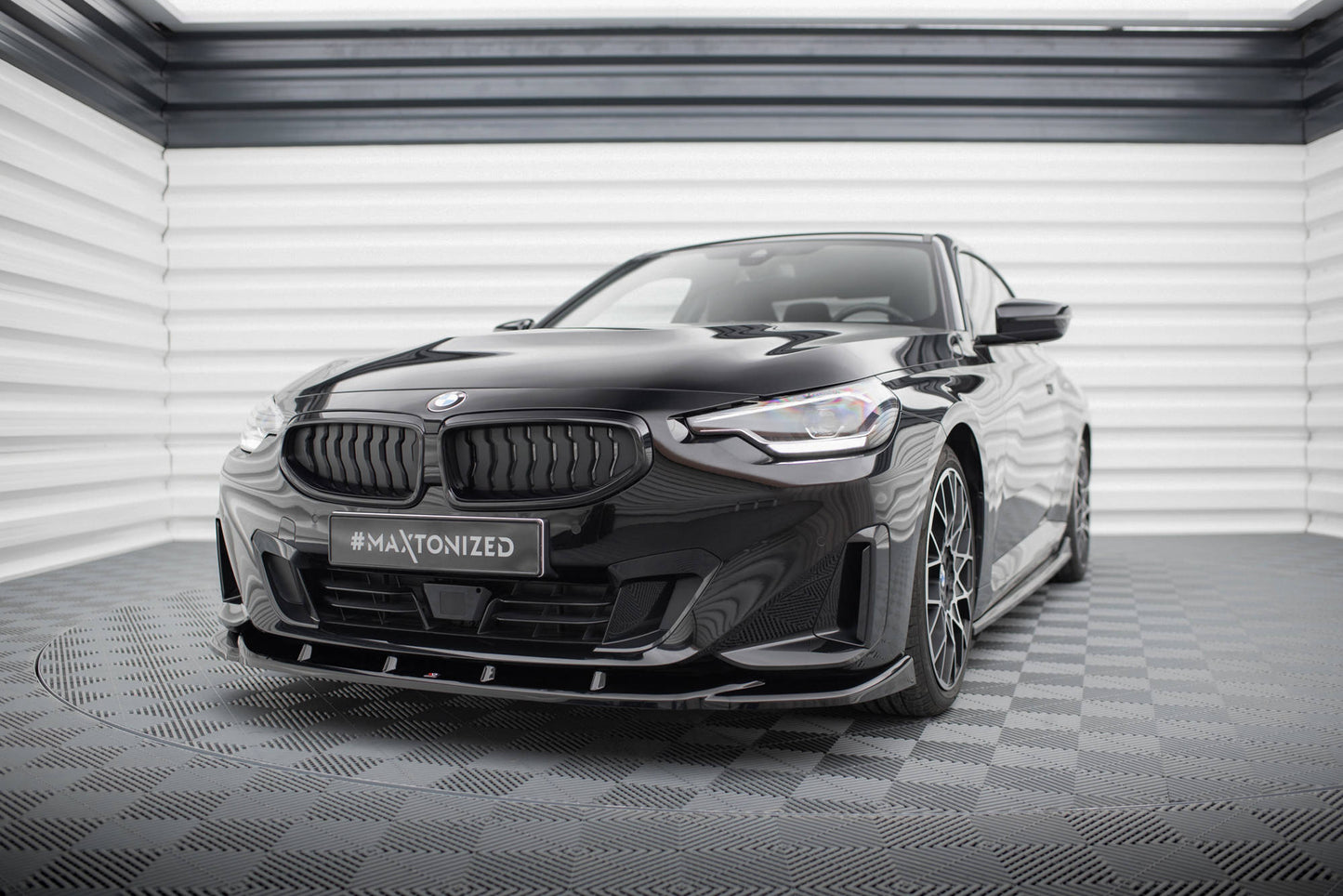 Front Ansatz V.3 für BMW 2 Coupe G42 schwarz Hochglanz