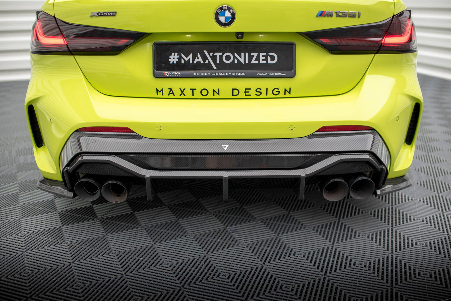 Prepreg Carbon Fiber Diffusor Heck Ansatz V.1 für BMW 1er F40 M-Paket/ M135i