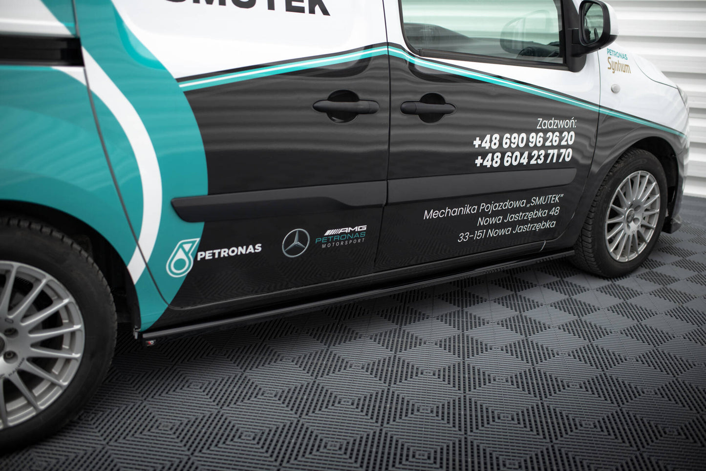 Seitenschweller Ansatz für Mercedes-Benz Citan W415 schwarz Hochglanz