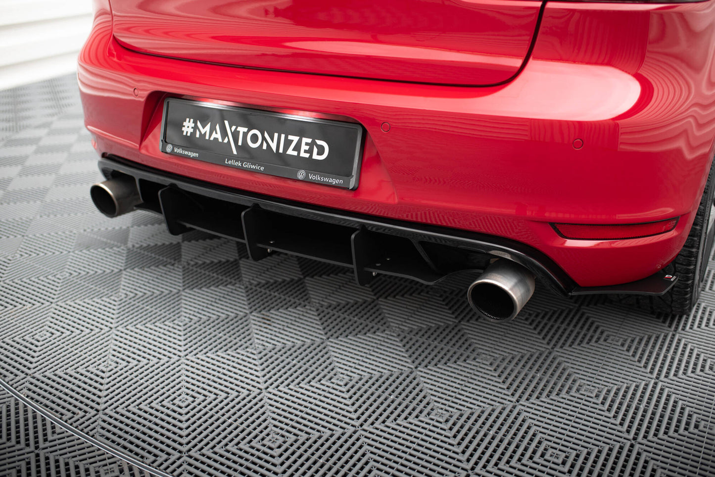 VW GOLF 6 GTI / 35TH Diffusor Heck Ansatz für Heckschürze für & Heck Ansatz Flaps Diffusor für