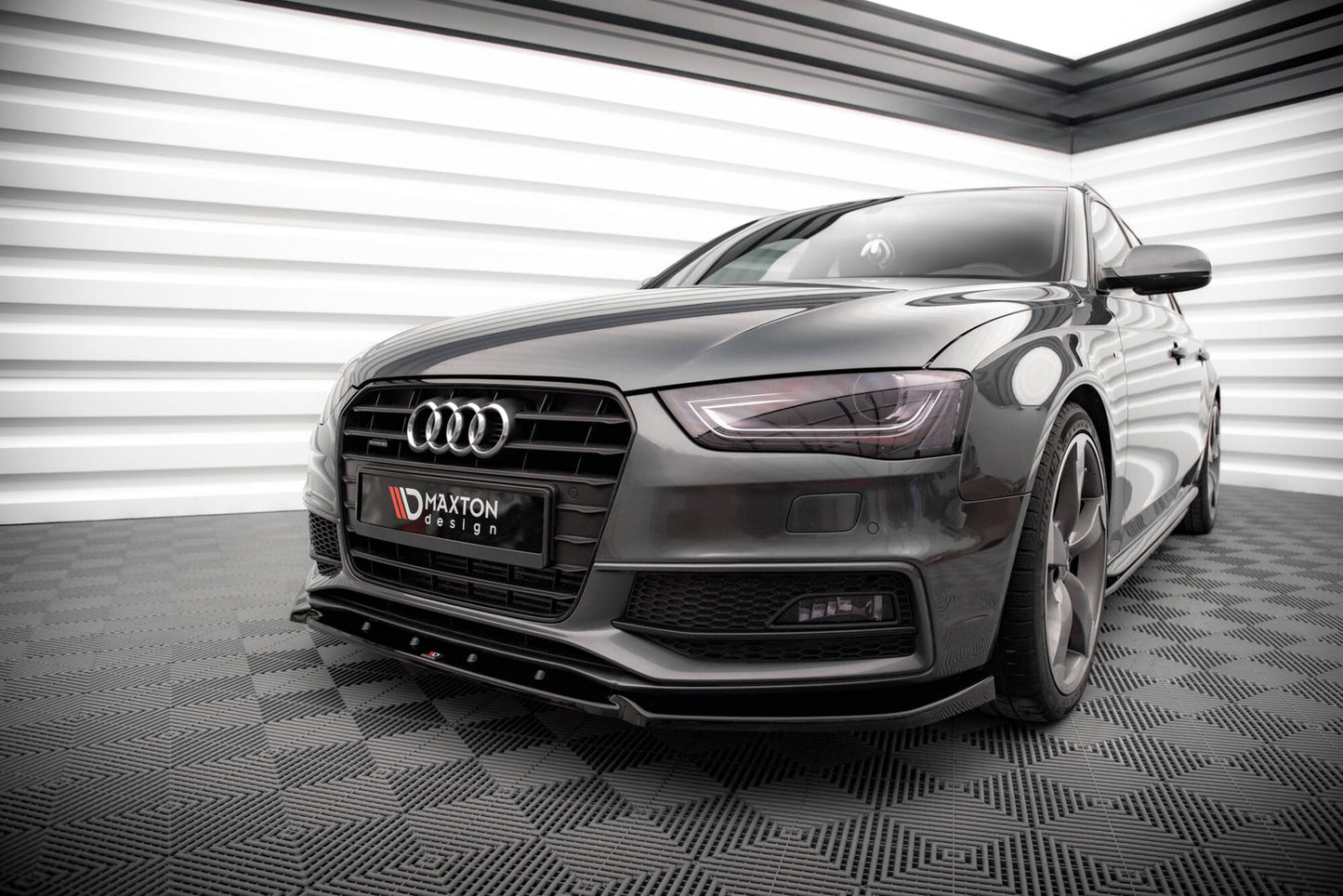 Front Ansatz V.3 für Audi A4 S-Line / S4 B8 Facelift schwarz Hochglanz