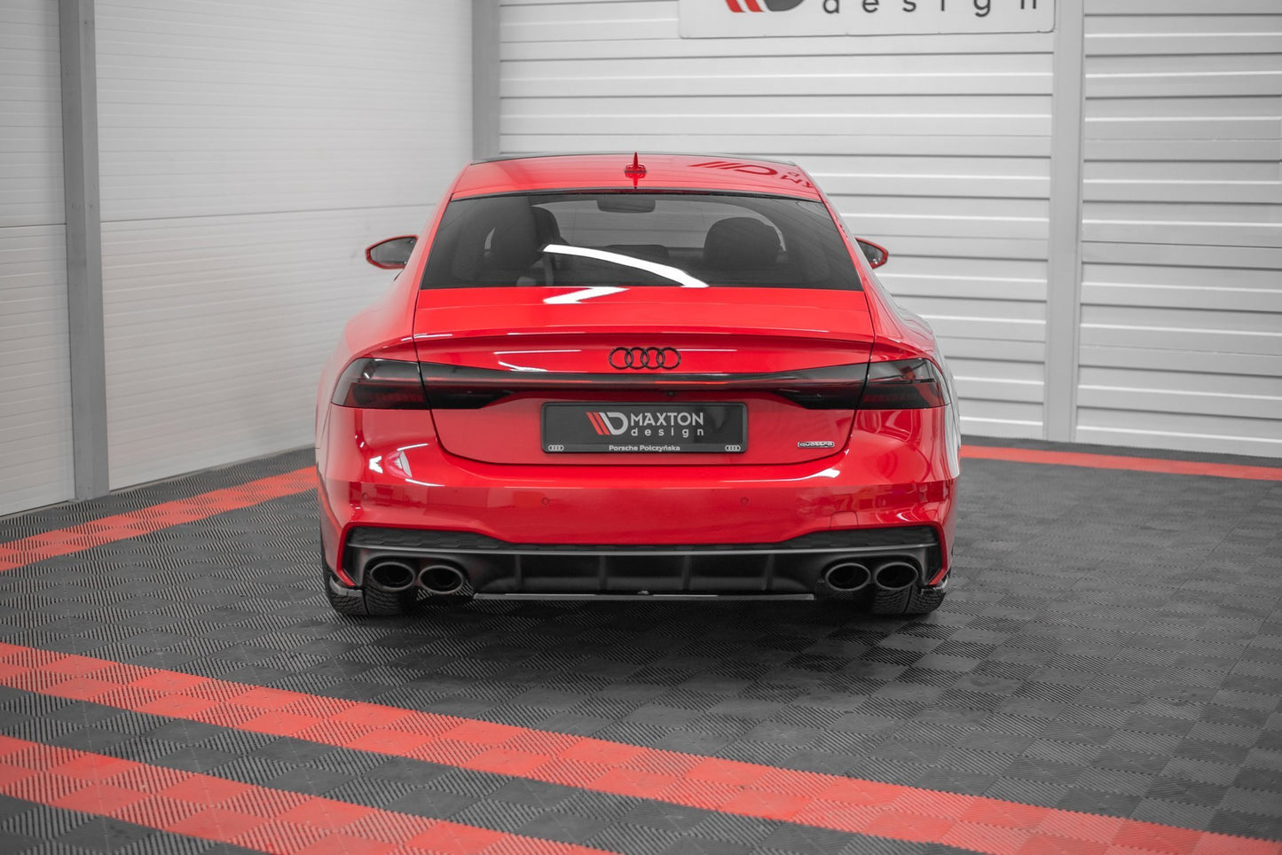 Heckansatz Audi S7 C8 schwarz Hochglanz