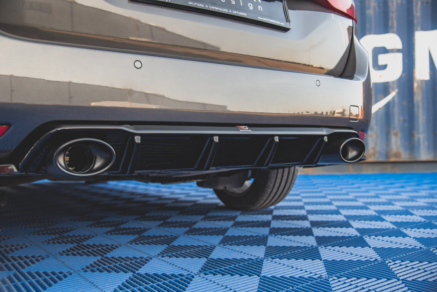 Diffusor Heck Ansatz + Endrohre für Peugeot 308 SW Mk2