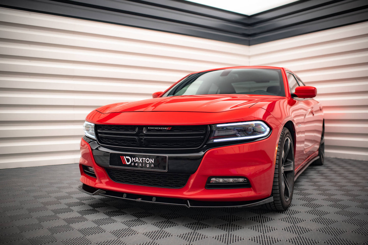 Front Ansatz V.1 für Dodge Charger RT Mk7 Facelift schwarz matt