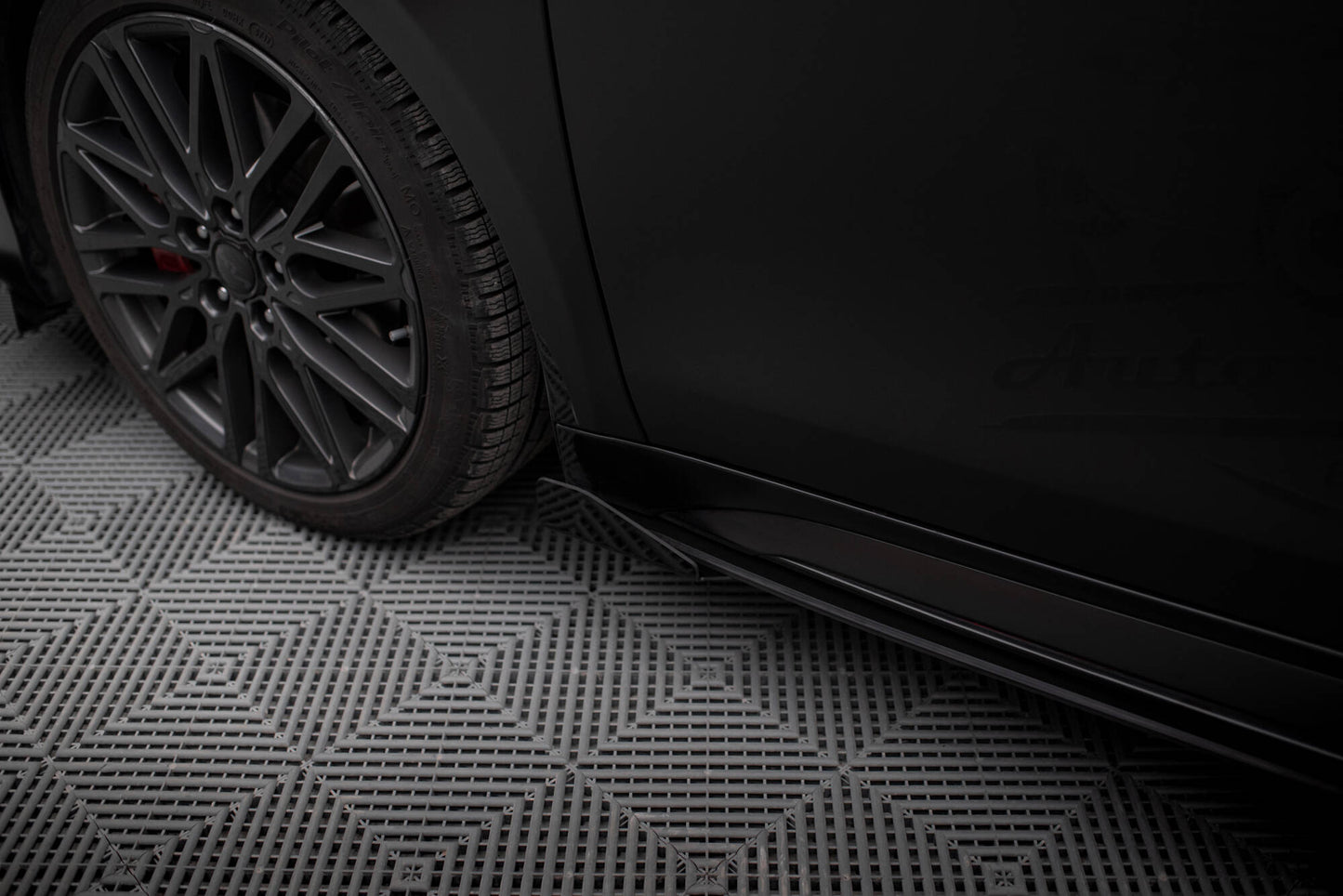 Street Pro Seitenschweller Ansatz für + Flaps Kia Proceed GT / GT-Line Mk1 Facelift / Ceed GT Mk3 Facelift schwarz Hochglanz
