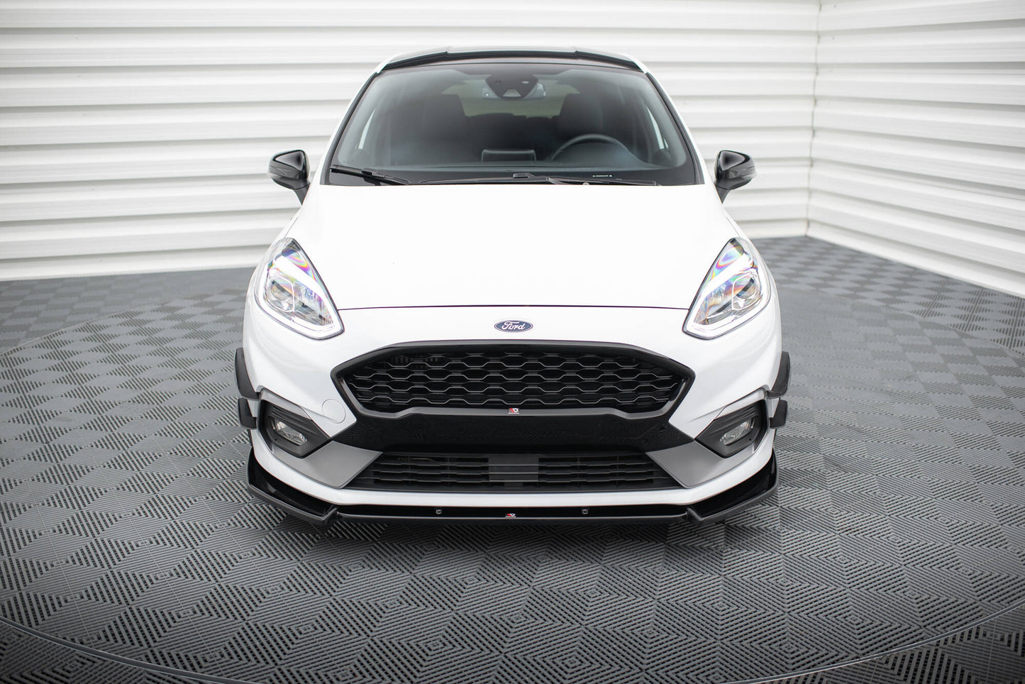 Front Ansatz V.7 für Ford Fiesta Mk8 ST / ST-Line schwarz Hochglanz
