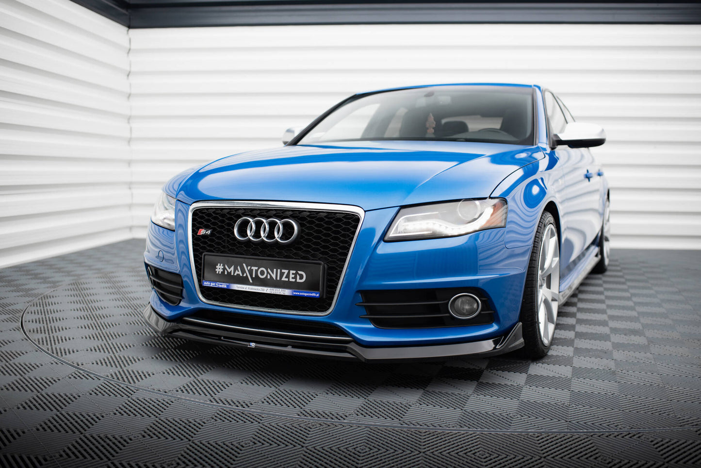 Front Ansatz V.3 für Audi S4 / A4 S-Line B8 schwarz Hochglanz
