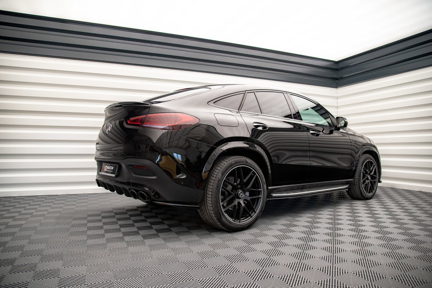 Seitenschweller Ansatz für Mercedes-AMG / AMG-Line GLE Coupe C167 / C167 Facelift schwarz Hochglanz