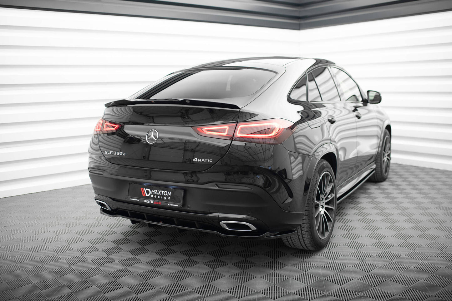 Spoiler CAP für Mercedes-Benz GLE Coupe AMG-Line C167 / C167 Facelift schwarz Hochglanz