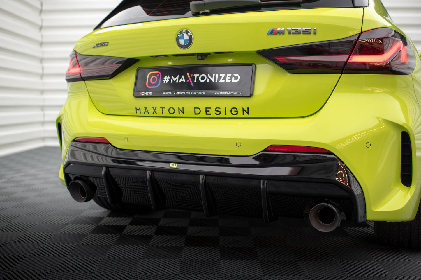 Diffusor Heck Ansatz V.3 für BMW 1er F40 M-Paket/ M135i / 128ti (Einzelauspuff li. re.)