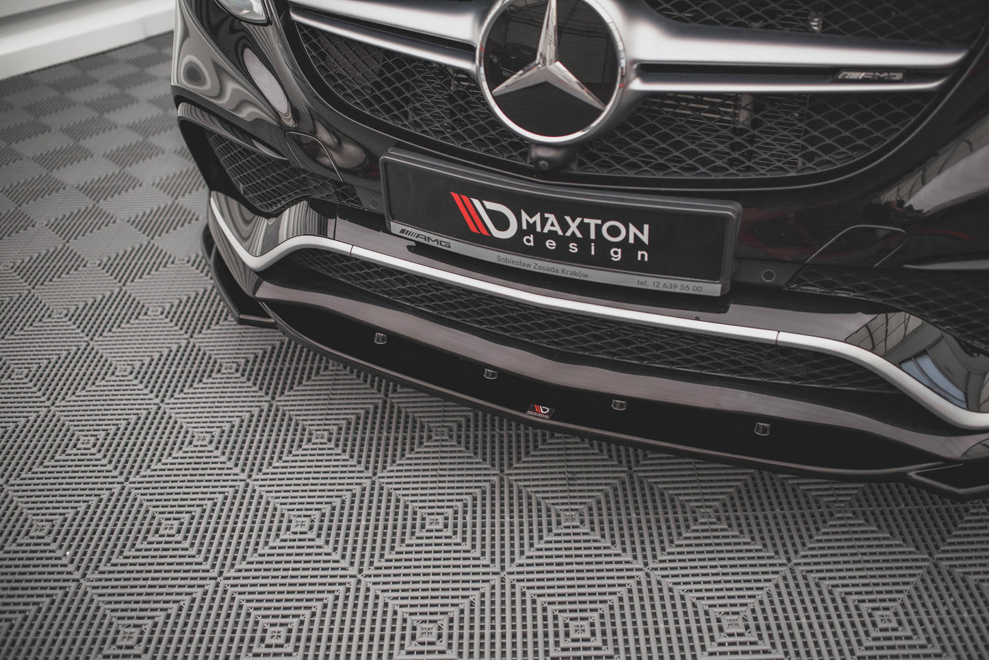 Front Ansatz V.2 für Mercedes-Benz GLE Coupe / SUV 63 AMG C292 / W166 schwarz Hochglanz